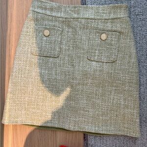 Sandro Green Pencil Mini Skirt for Casual Work